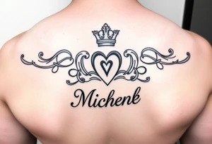Claddagh with the name Michelle tattoo idea