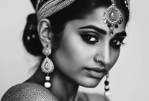 indian woman tattoo idea