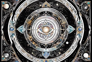 Astrology, Gemini, Natal Chart, angelic, vision, planetary, yin yang, the moon, spiritual third eye, mystical armband tattoo idea