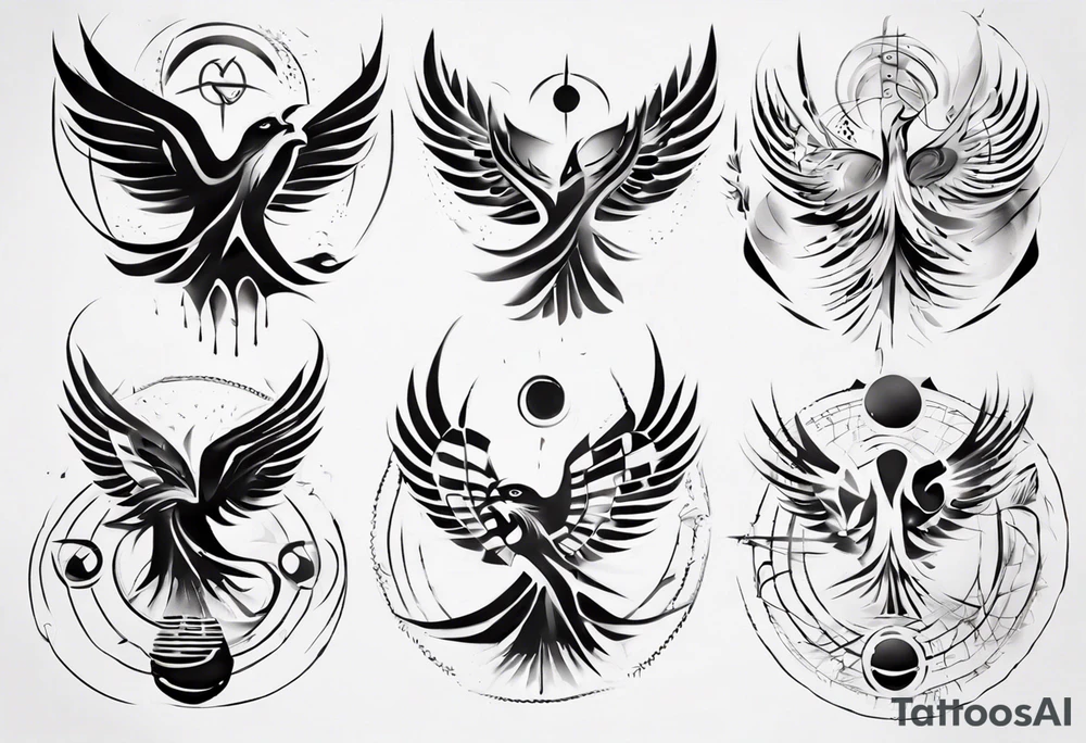 goddess wheat eagle tattoo idea