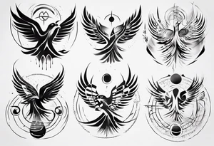 goddess wheat eagle tattoo idea