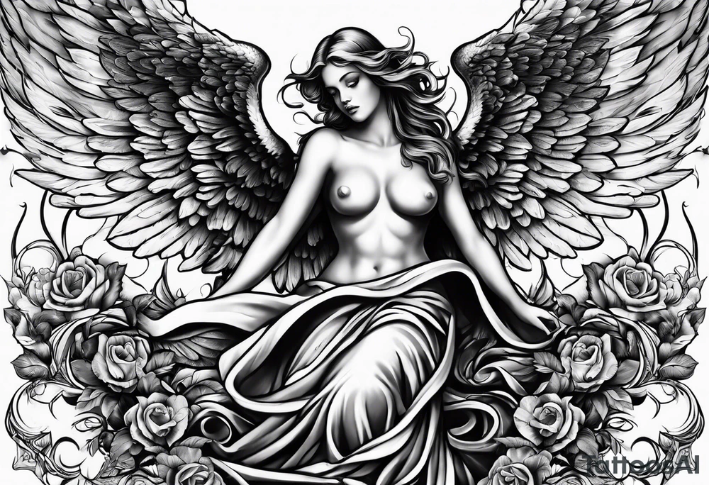 Angel from hell tattoo idea