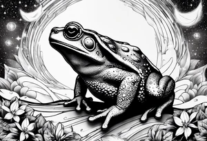 Toad pointing at space tattoo idea