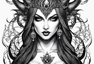 Succubus female tattoo idea