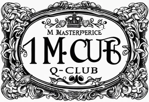 MÉS QUE UN CLUB text with christian theme tattoo idea