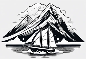 geometric iceberg tattoo idea