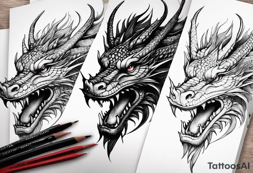 3 dragons tattoo idea