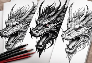 3 dragons tattoo idea