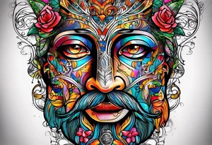 LSD inspired non portraits tattoo idea