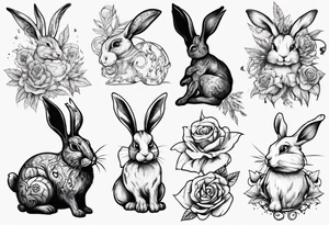 bunny with a tattoo tattoo idea