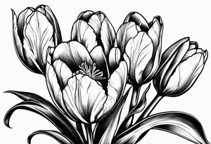 Gothic Dutch tulips tattoo tattoo idea