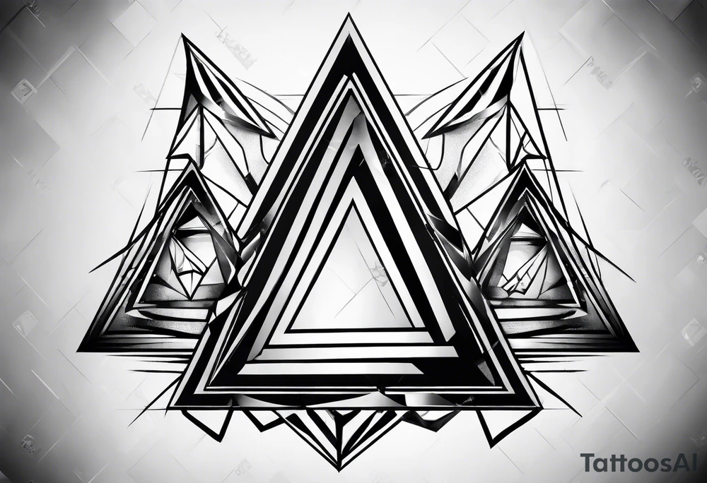 3 triangles overlapping tattoo idea