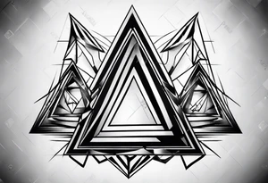 3 triangles overlapping tattoo idea