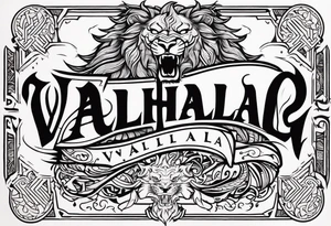 Valhalla  dragon  lion tattoo idea