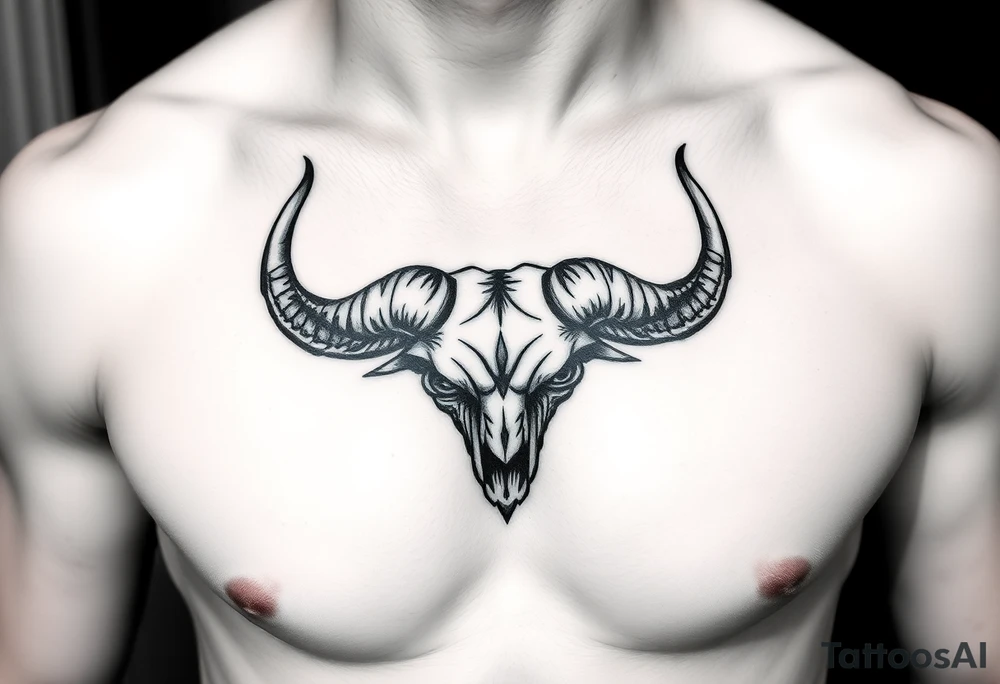 Tattoo with horns just barley touching collarbone tattoo idea Tattoo with horns just barley touching collarbone tattoo idea