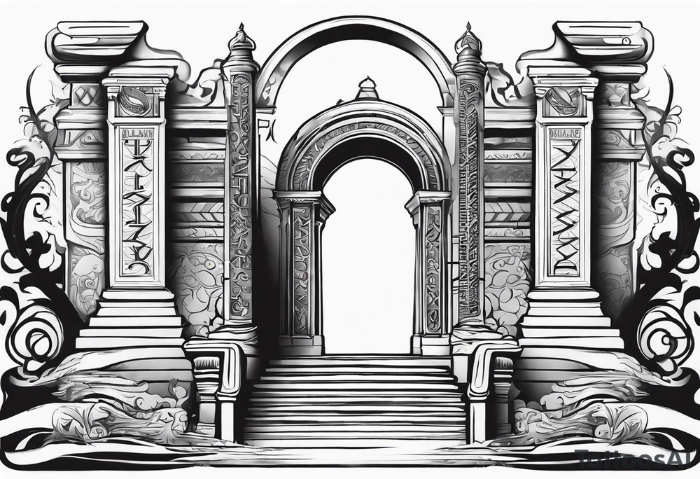 Valhalla gates steps tattoo idea
