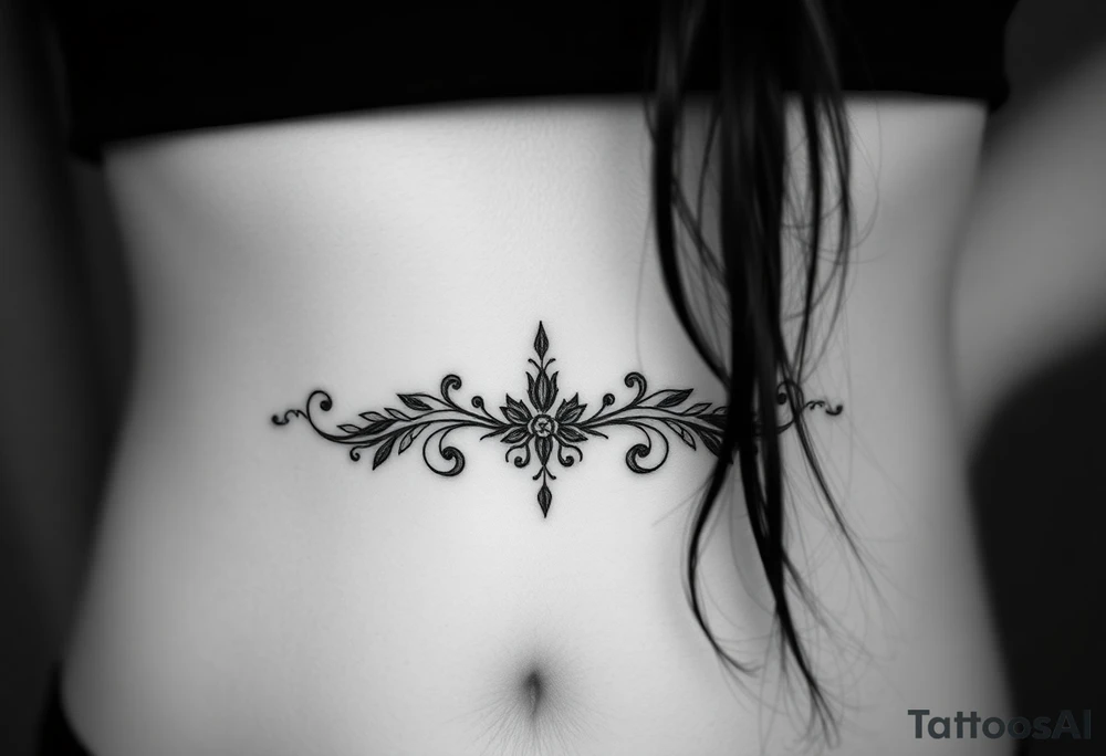 linear tattoo idea