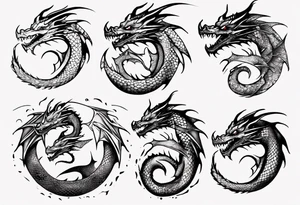dragon with scales tattoo idea