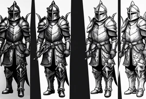 knight in armor full body tattoo idea