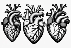 Anatomical heart from old textbook tattoo idea