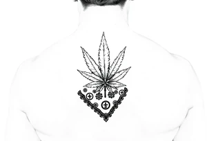 Weed money sign bandana tattoo idea