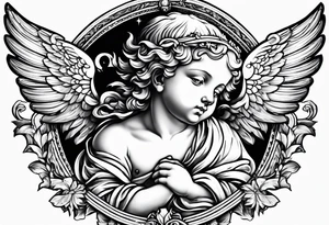 renaissance style cherub tattoo idea