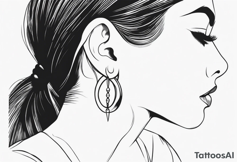 pointed ears tattoo idea