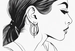 pointed ears tattoo idea