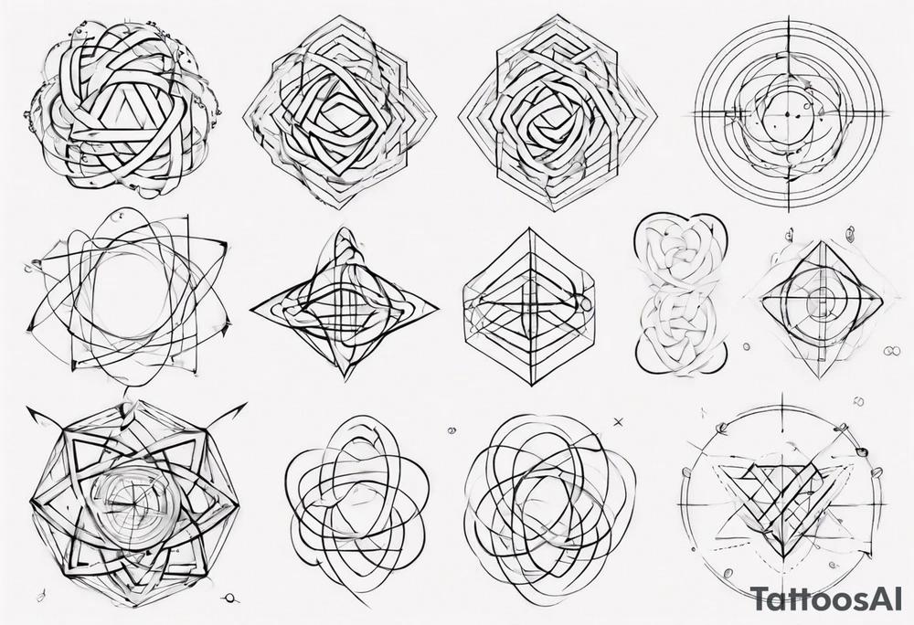The mathematical 6,1 prime knot  that is cute, shape it like a friendship graph tattoo idea