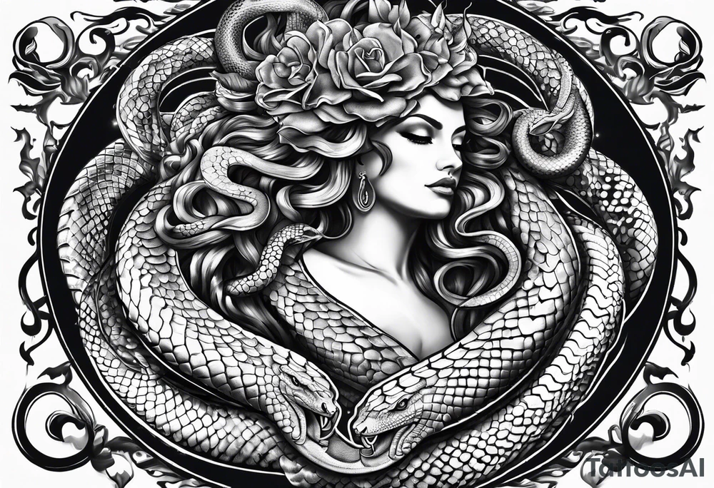 medusa, snakes, words, SA. tattoo idea