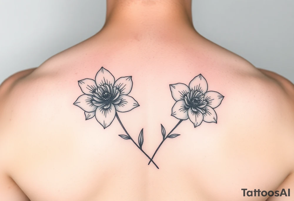 both january birth flowers that are dainty and fine line on the ribs tattoo idea