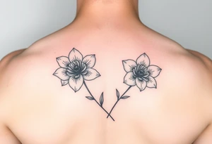 both january birth flowers that are dainty and fine line on the ribs tattoo idea