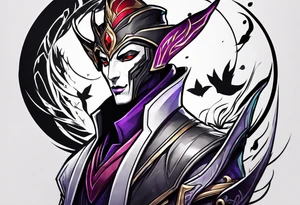 jhin for league of legends game tattoo idea