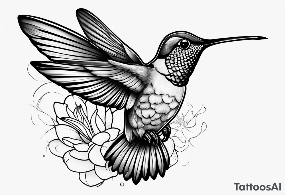 hummingbird tattoo idea