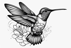 hummingbird tattoo idea