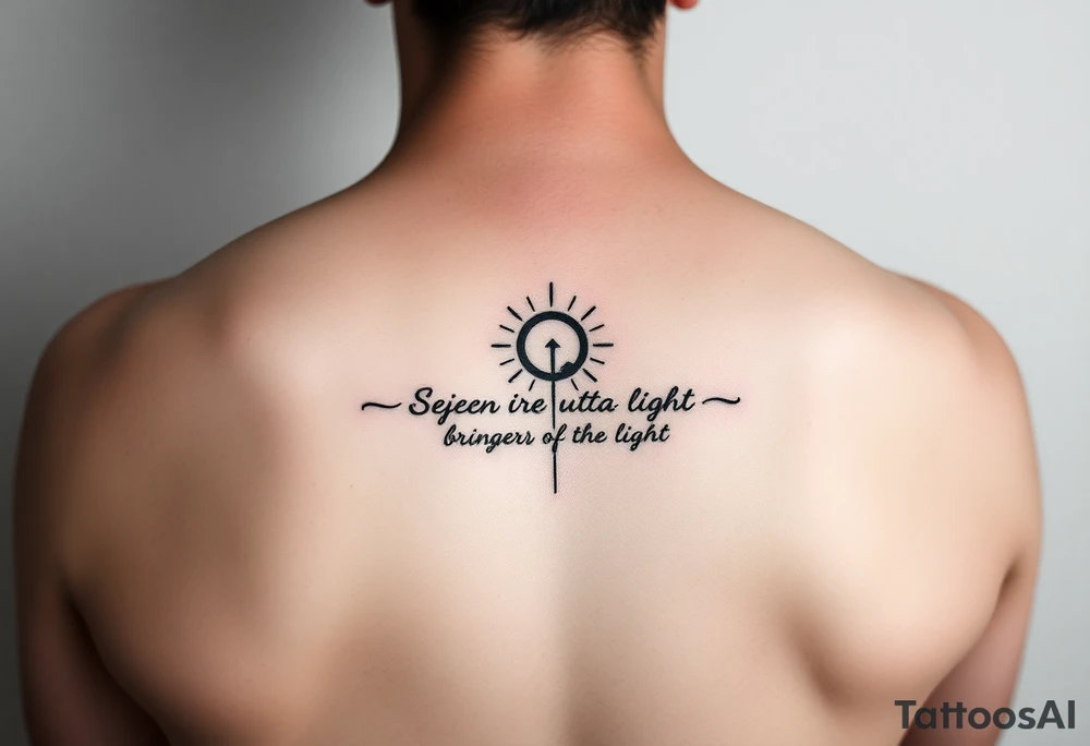 I’m looking for a cool, minimalist graphic to embody the birth of my son Luca. His name means bringer of the light. I’m ok having bringer of light in a quote also, possibly in latin tattoo idea