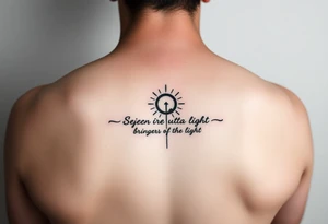 I’m looking for a cool, minimalist graphic to embody the birth of my son Luca. His name means bringer of the light. I’m ok having bringer of light in a quote also, possibly in latin tattoo idea