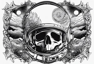 Space Mann schöne Zukunft tattoo idea