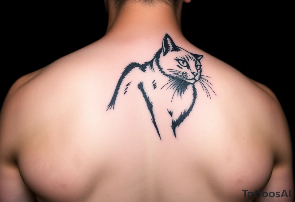 black cat tattoo idea