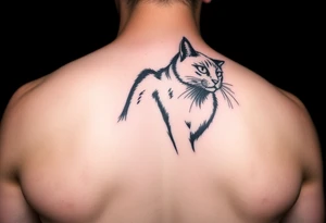 black cat tattoo idea