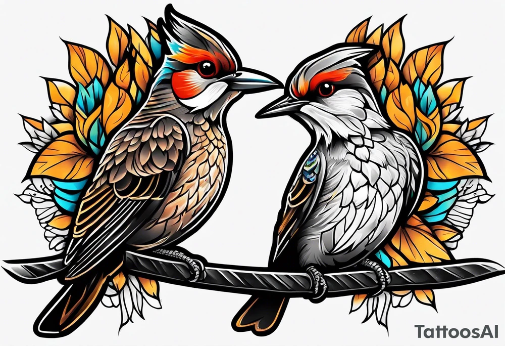 flicker bird tattoo idea