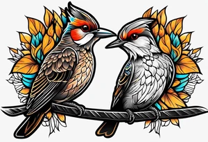 flicker bird tattoo idea