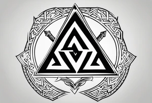 Valhalla  shield sword valknut tattoo idea