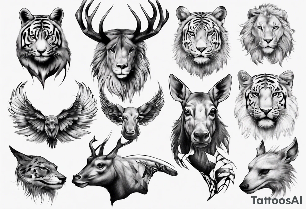 animal realistic tattoo idea