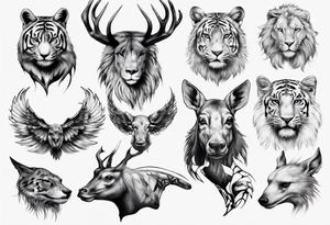 animal realistic tattoo idea