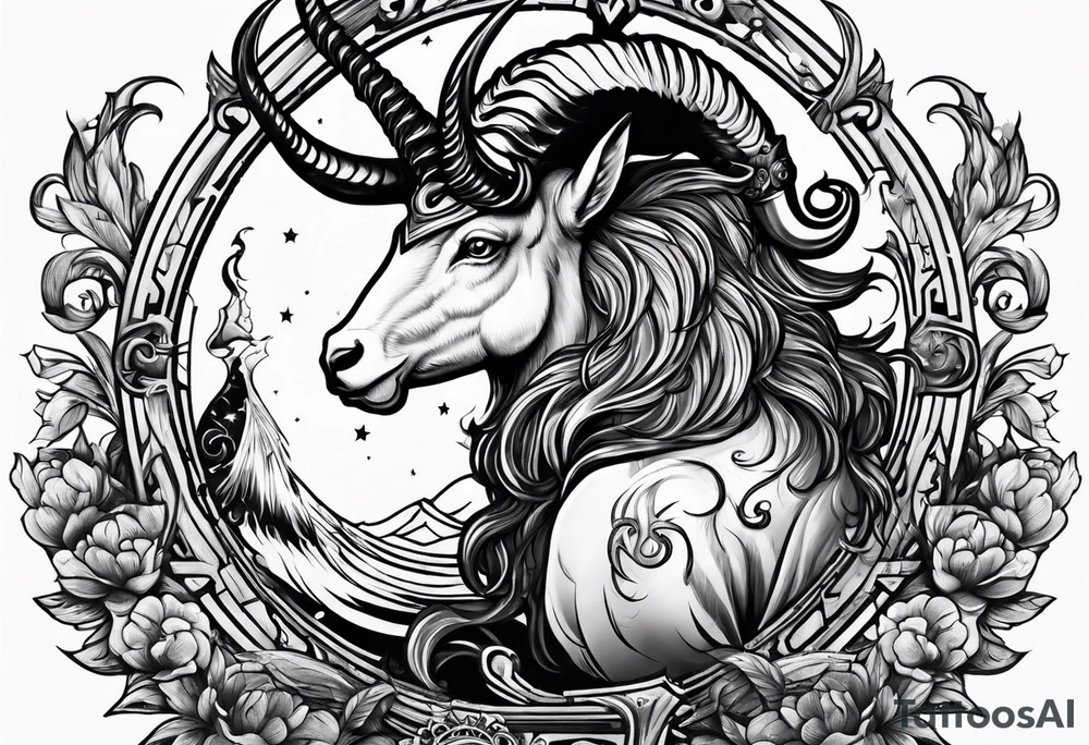 capricorn with a shotgun tattoo idea