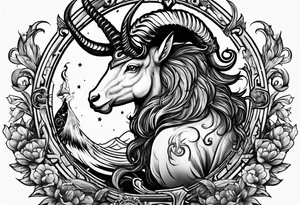 capricorn with a shotgun tattoo idea