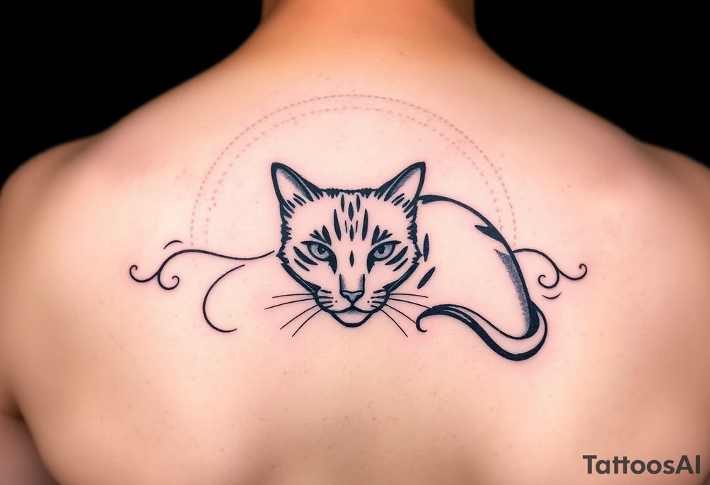 black cat tattoo idea