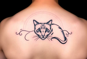 black cat tattoo idea