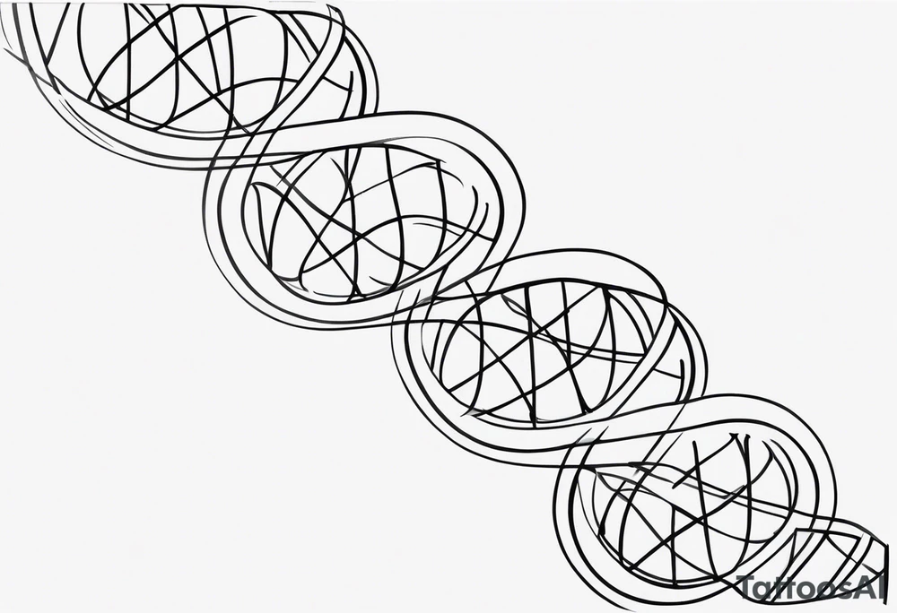 line drawing of dna tattoo idea